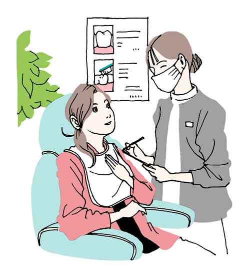 他の診療科を受診するときは“必ず伝える”イラスト